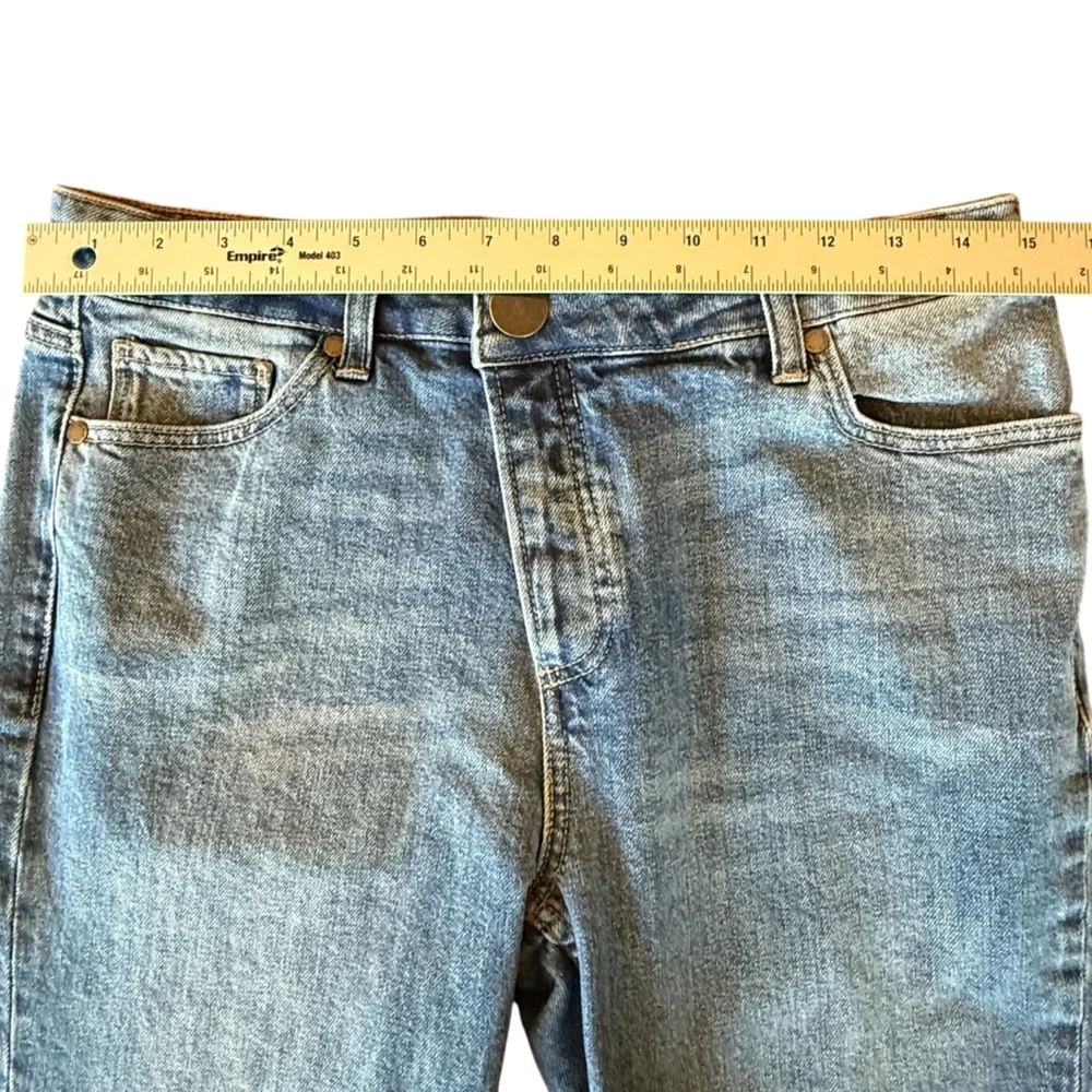 PAIGE Noella Straight Asymmetrical Covered Button Fly Graceland Jeans Women’s 28 - Picture 12 of 15